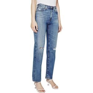 AG Alexxis High Rise Straight Jeans 10 Years Platform Blue Aged Size 28 x 31